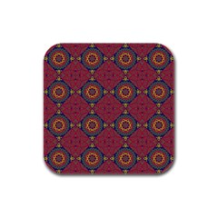 Oriental pattern Rubber Square Coaster (4 pack) 