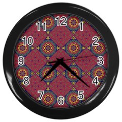 Oriental pattern Wall Clocks (Black)