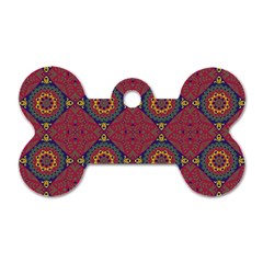 Oriental pattern Dog Tag Bone (Two Sides)