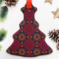 Oriental Pattern Christmas Tree Ornament (two Sides) by ValentinaDesign