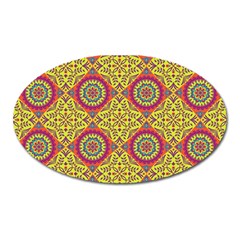 Oriental Pattern Oval Magnet by ValentinaDesign