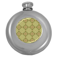 Oriental Pattern Round Hip Flask (5 Oz) by ValentinaDesign