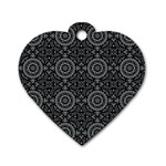 Oriental pattern Dog Tag Heart (Two Sides) Front