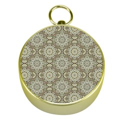 Oriental Pattern Gold Compasses by ValentinaDesign