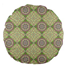 Oriental Pattern Large 18  Premium Round Cushions by ValentinaDesign