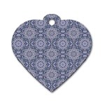 Oriental pattern Dog Tag Heart (One Side) Front