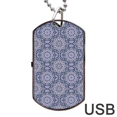 Oriental Pattern Dog Tag Usb Flash (one Side) by ValentinaDesign