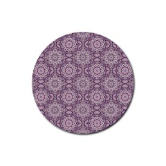 Oriental Pattern Rubber Round Coaster (4 Pack) 