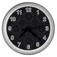 Oriental pattern Wall Clocks (Silver) 