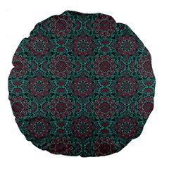 Oriental Pattern Large 18  Premium Round Cushions by ValentinaDesign