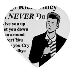 Rick Astley Ornament (heart)