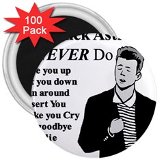 Rick Astley 3  Magnets (100 Pack) by Powwow