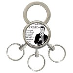 Rick Astley 3-Ring Key Chains Front