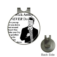 Rick Astley Hat Clips With Golf Markers by Powwow