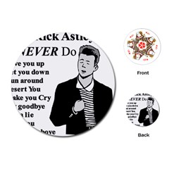 Rick Astley Playing Cards (round)  by Powwow