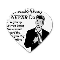 Rick Astley Dog Tag Heart (one Side) by Powwow