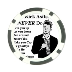 Rick Astley Poker Chip Card Guard