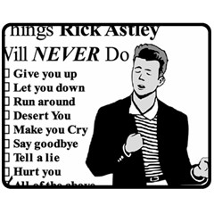 Rick Astley Fleece Blanket (medium)  by Powwow