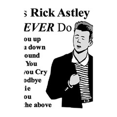 Rick Astley Shower Curtain 48  X 72  (small)  by Powwow