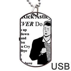 Rick Astley Dog Tag Usb Flash (one Side) by Powwow