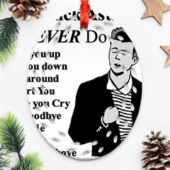 Rick Astley Ornament (oval Filigree)