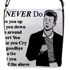 Rick Astley Flap Messenger Bag (s) by Powwow