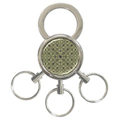 Stylized Modern Floral Design 3-ring Key Chains by dflcprints