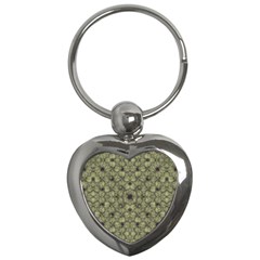 Stylized Modern Floral Design Key Chains (heart)  by dflcprints