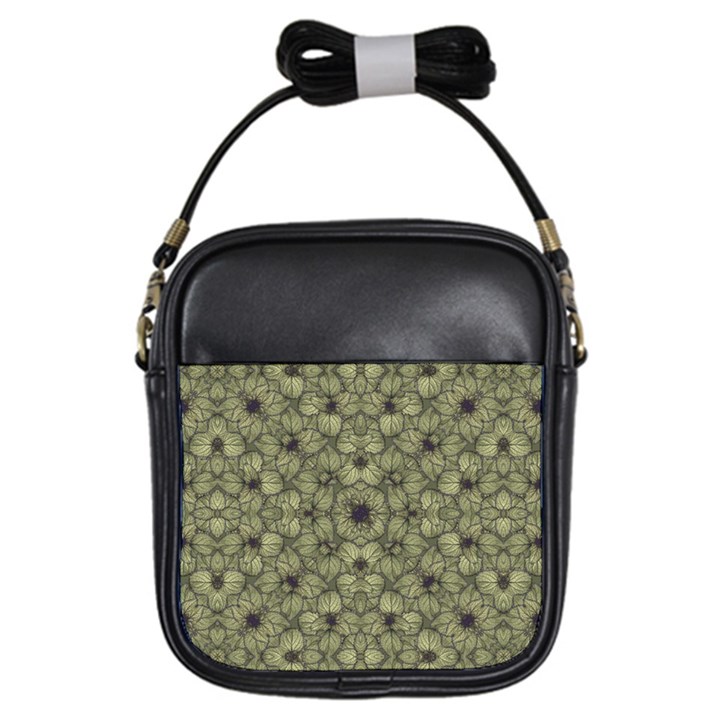 Stylized Modern Floral Design Girls Sling Bags