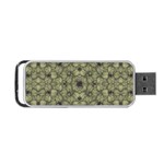 Stylized Modern Floral Design Portable USB Flash (One Side) Front