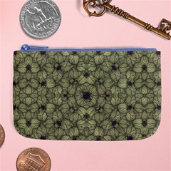 Stylized Modern Floral Design Large Coin Purse