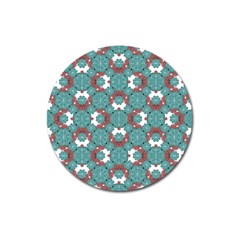 Colorful Geometric Graphic Floral Pattern Magnet 3  (round) by dflcprints