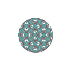 Colorful Geometric Graphic Floral Pattern Golf Ball Marker by dflcprints