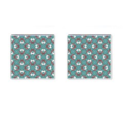 Colorful Geometric Graphic Floral Pattern Cufflinks (square) by dflcprints