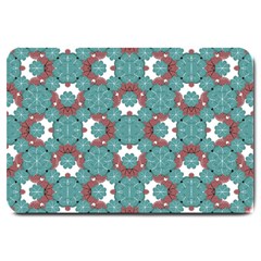 Colorful Geometric Graphic Floral Pattern Large Doormat  by dflcprints