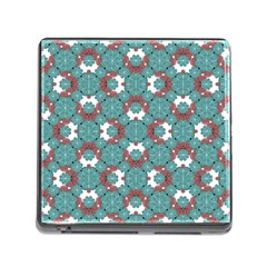 Colorful Geometric Graphic Floral Pattern Memory Card Reader (square) by dflcprints