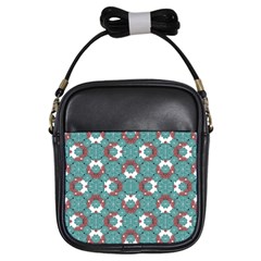 Colorful Geometric Graphic Floral Pattern Girls Sling Bags by dflcprints