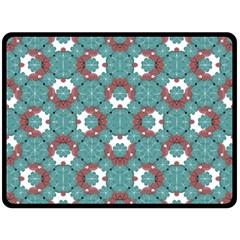 Colorful Geometric Graphic Floral Pattern Fleece Blanket (large)  by dflcprints