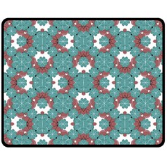 Colorful Geometric Graphic Floral Pattern Double Sided Fleece Blanket (medium)  by dflcprints