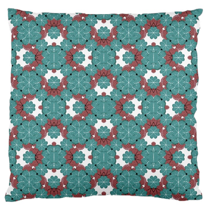 Colorful Geometric Graphic Floral Pattern Large Flano Cushion Case (Two Sides)