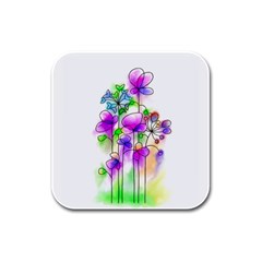 Flovers 23 Rubber Square Coaster (4 Pack) 