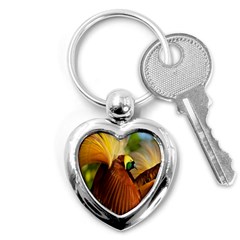 Birds Paradise Cendrawasih Key Chains (heart) 