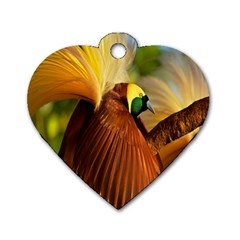 Birds Paradise Cendrawasih Dog Tag Heart (one Side) by Mariart