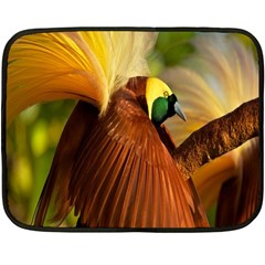 Birds Paradise Cendrawasih Fleece Blanket (mini) by Mariart