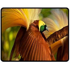 Birds Paradise Cendrawasih Double Sided Fleece Blanket (medium)  by Mariart