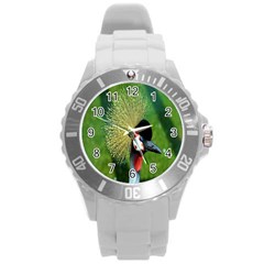 Bird Hairstyle Animals Sexy Beauty Round Plastic Sport Watch (l)