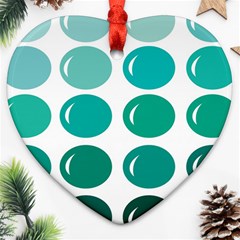 Bubbel Balloon Shades Teal Ornament (heart)