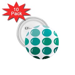 Bubbel Balloon Shades Teal 1 75  Buttons (10 Pack)