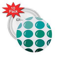 Bubbel Balloon Shades Teal 2 25  Buttons (10 Pack)  by Mariart