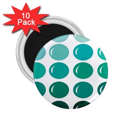 Bubbel Balloon Shades Teal 2 25  Magnets (10 Pack)  by Mariart